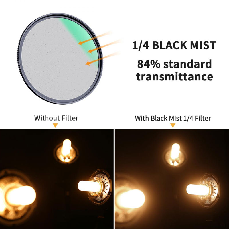     Filtr Black Mist 1/4 K&F Concept Nano X dyfuzyjny 77mm