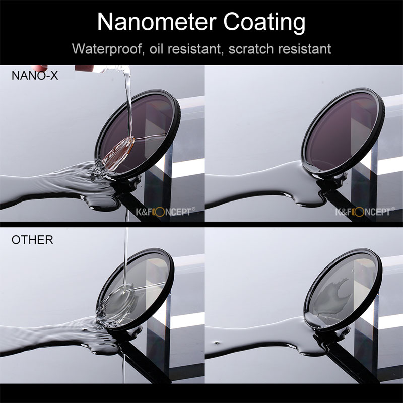      Filtr szary regulowany K&F Concept Nano X (ND2-ND32) 55mm