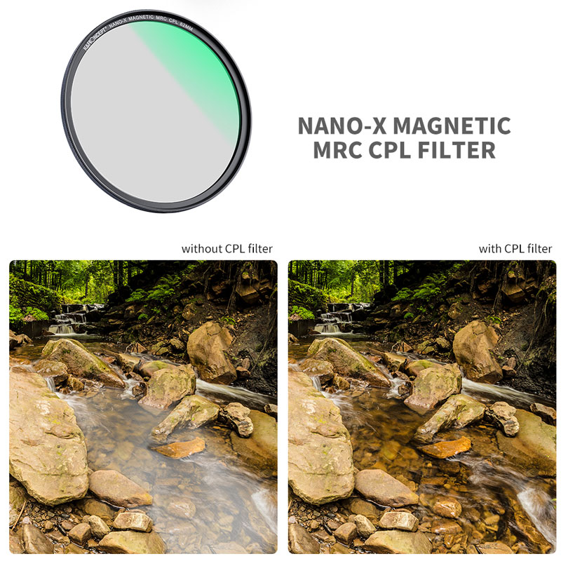     Zestaw filtrów magnetycznych K&F Concept (UV+CPL+ND1000) 52mm