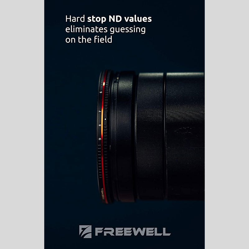   Zestaw filtrów szarych regulowanych Freewell VND 2-5 i 6-9 Hard Stop 77mm