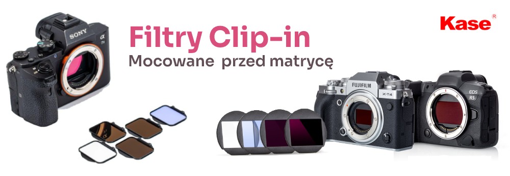 Kase Clip-in Filtry fotograficzne mocowane przed matrycę aparatu 